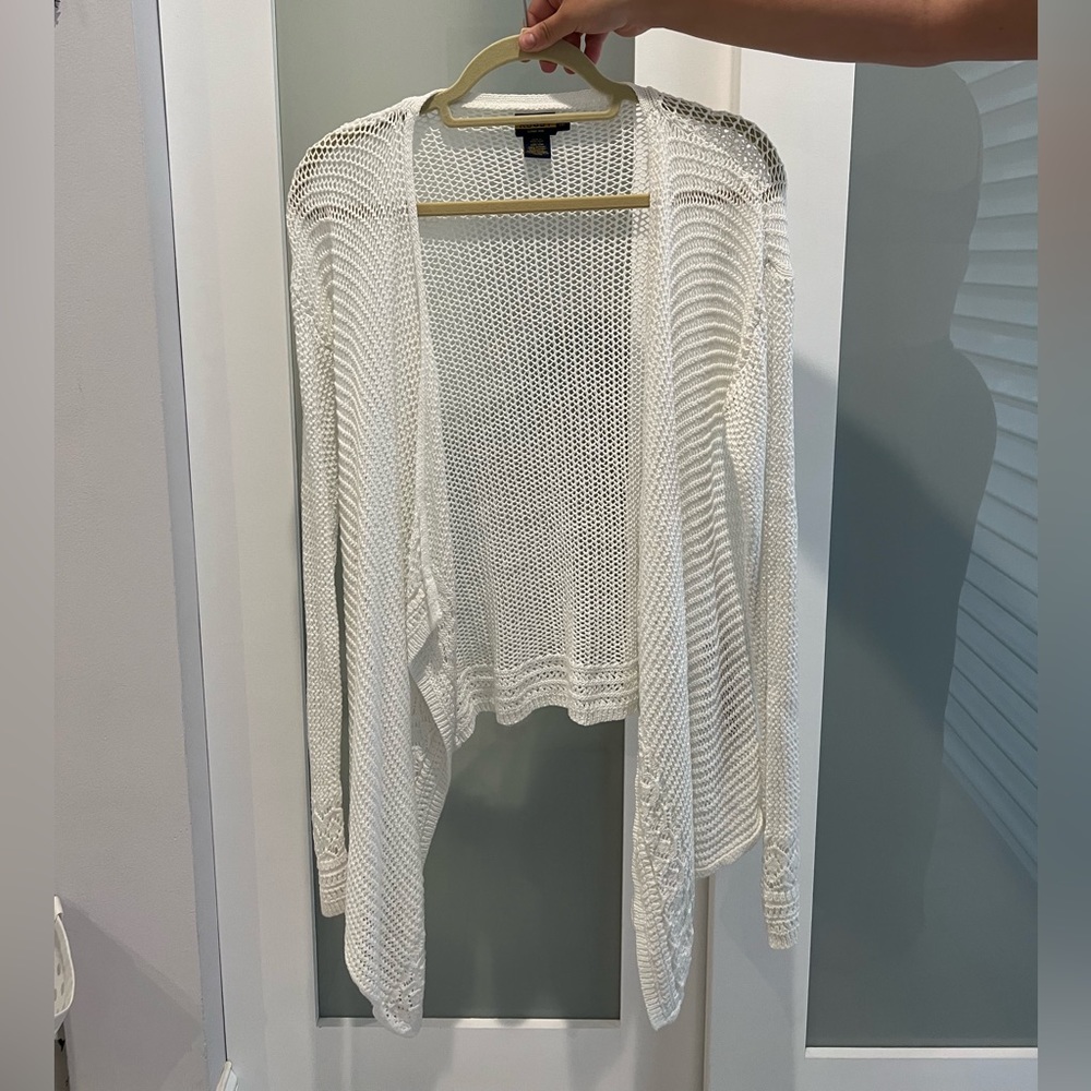 White crochet cardigan
